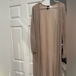 Sparkling Sheer Long Cardigan